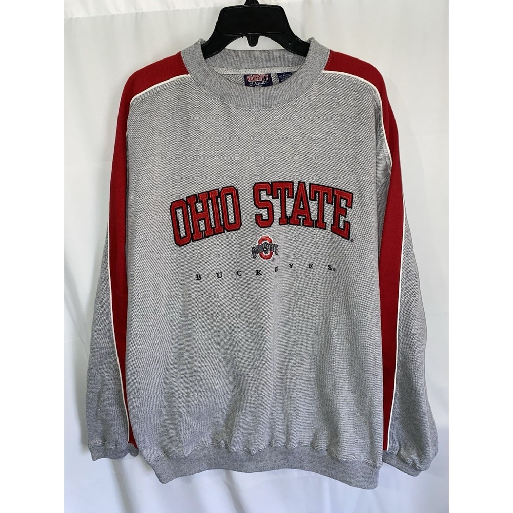 Vintage Ohio State University Buckeyes NCC‎ Embroidered Textured Sweatshirt XL